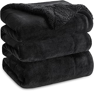 Bedsure GentleSoft Sherpa Fleece Blankets King Size for Bed, Non-Heated, Thick and Warm Throw