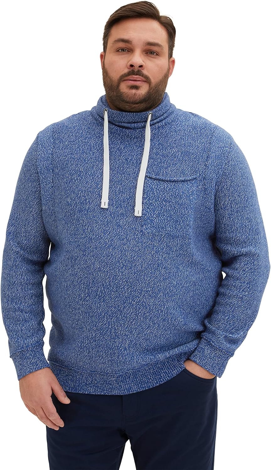 Maglione Uomo TOM TAILOR Basic - Cotone 100%, Logo Ricamato, Vestibilità Normale - Foto 7