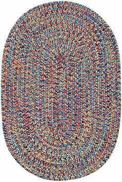 Capel Sea Pottery Bright Multi 0 24" X 0 36" Oval Braided Rug