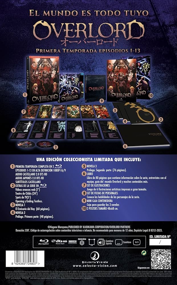 Overlord Season 1 Bluray Collectors Edition A4 [Blu-ray