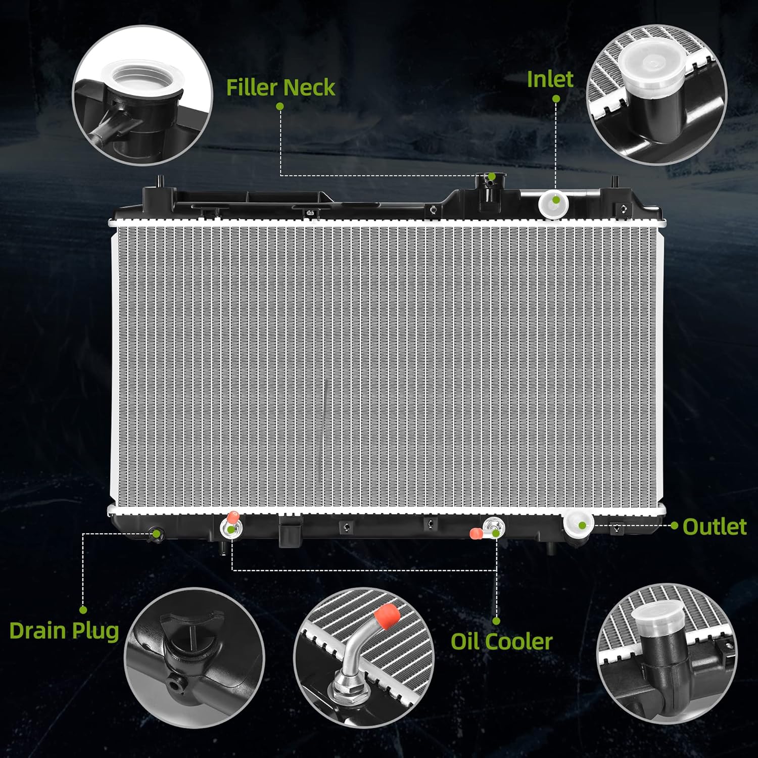 AUTOSAVER88 Radiator Compatible with 1997 1998 1999 2000 2001 CRV 2.0L