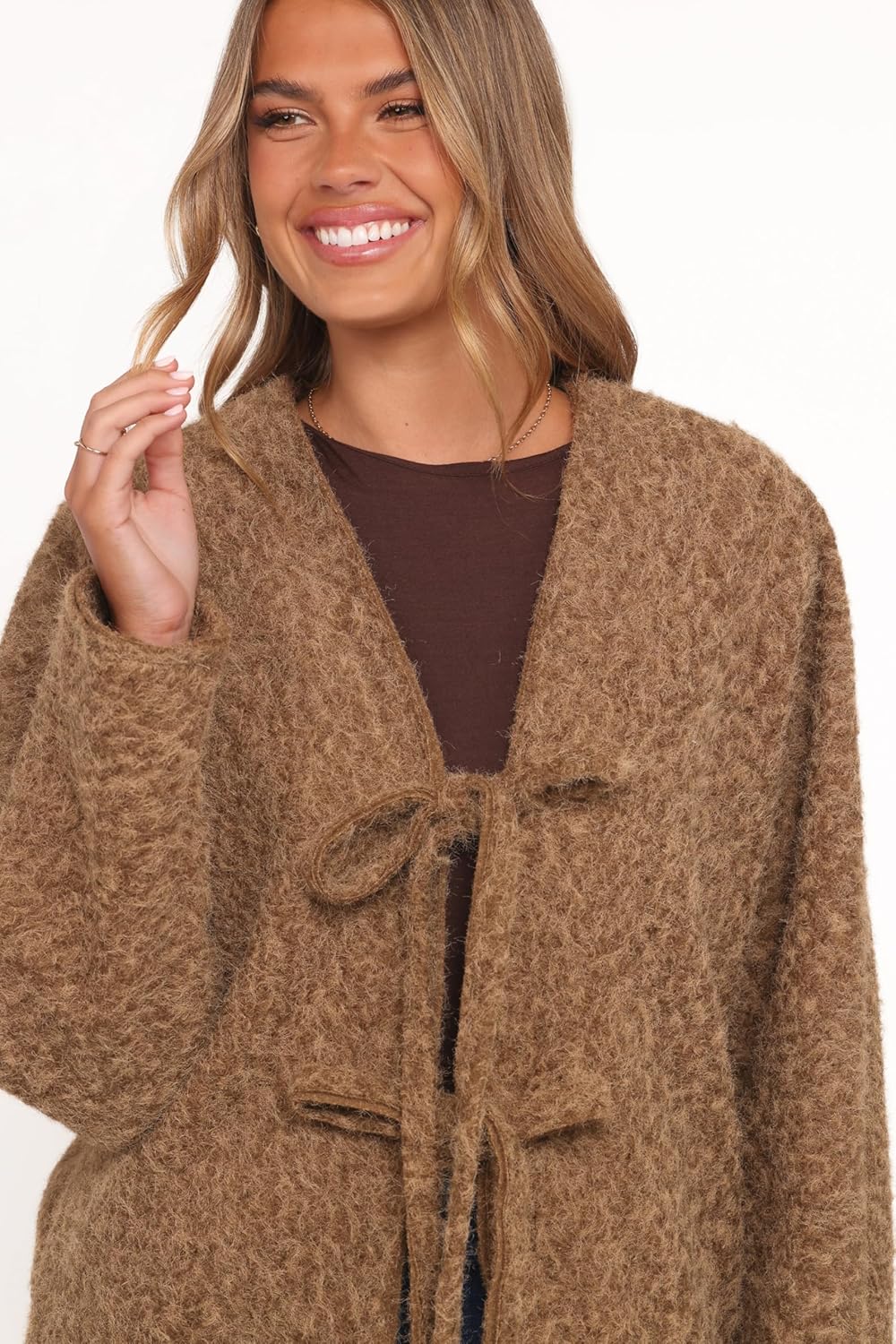 Petal & Pup Women's Kimmy Bow Oversized Cardigan