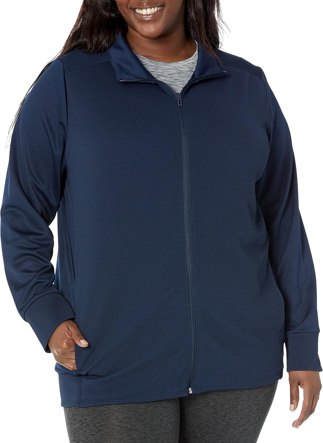 adidas Women's Textured Zip Golf Jacket