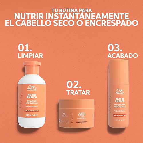 Wella Professionals Invigo Nutri Enrich Masque Cheveux Nourrissant Anti-frisottis - Pour Cheveux Secs et Abîmés - Acide Oléique, Baies de Goji (500ml) - 7