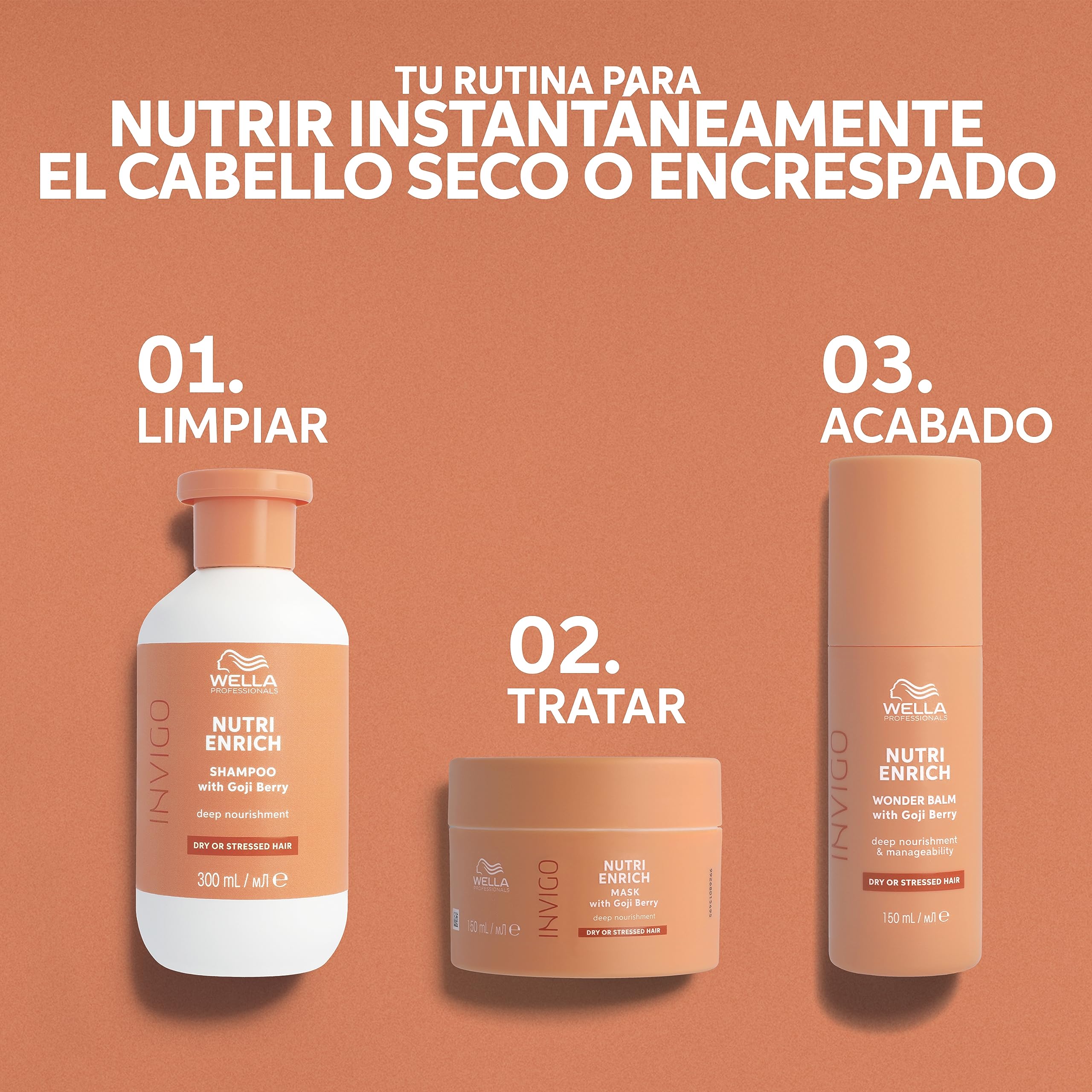 Wella Professionals Invigo Nutri-Enrich Mascarilla Nutrición e Hidratación Profunda Cabello Seco y Dañado Vitamina E