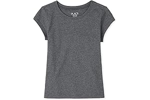 YiZYiF Girl's Basic Short Sleeve T-Shirts Simple Casual Soft Cotton Tees