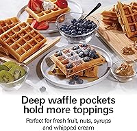 Vista 3 de Hamilton Beach, (26020) Wafflera estilo belga, 4 piezas