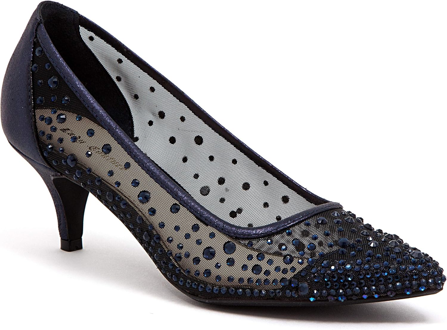 Lady Couture Rhinestone Mesh Dressy Shoes | Women’s Elegant Evening Pumps for Party, Wedding & Formal Occasions