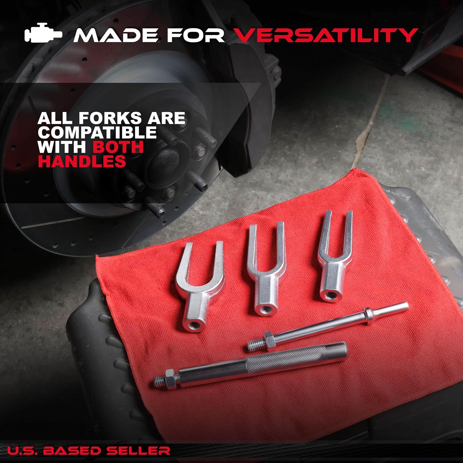 ABN Ball Joint, Tie Rod, and Pitman Arm 5-Piece Tool Kit – Separator for Cars and Light Trucks