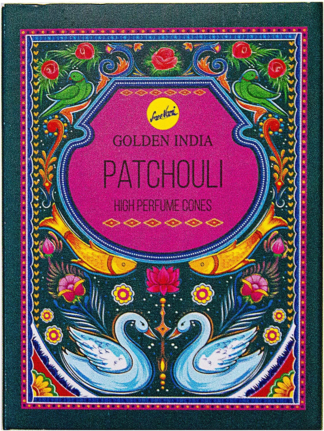 Sree Vani Golden India Patchouli High Perfume Backflow Incense Cones (1 Pack Of 1 Cone)
