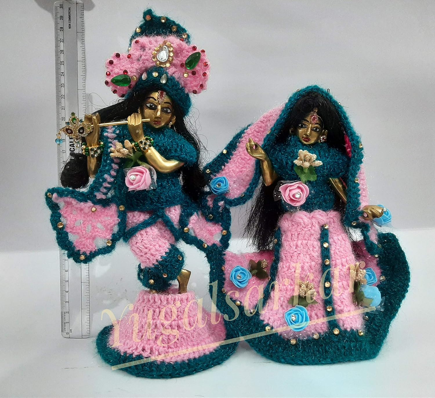 Yugalsarkar Radha Krishna 9inch Idol 