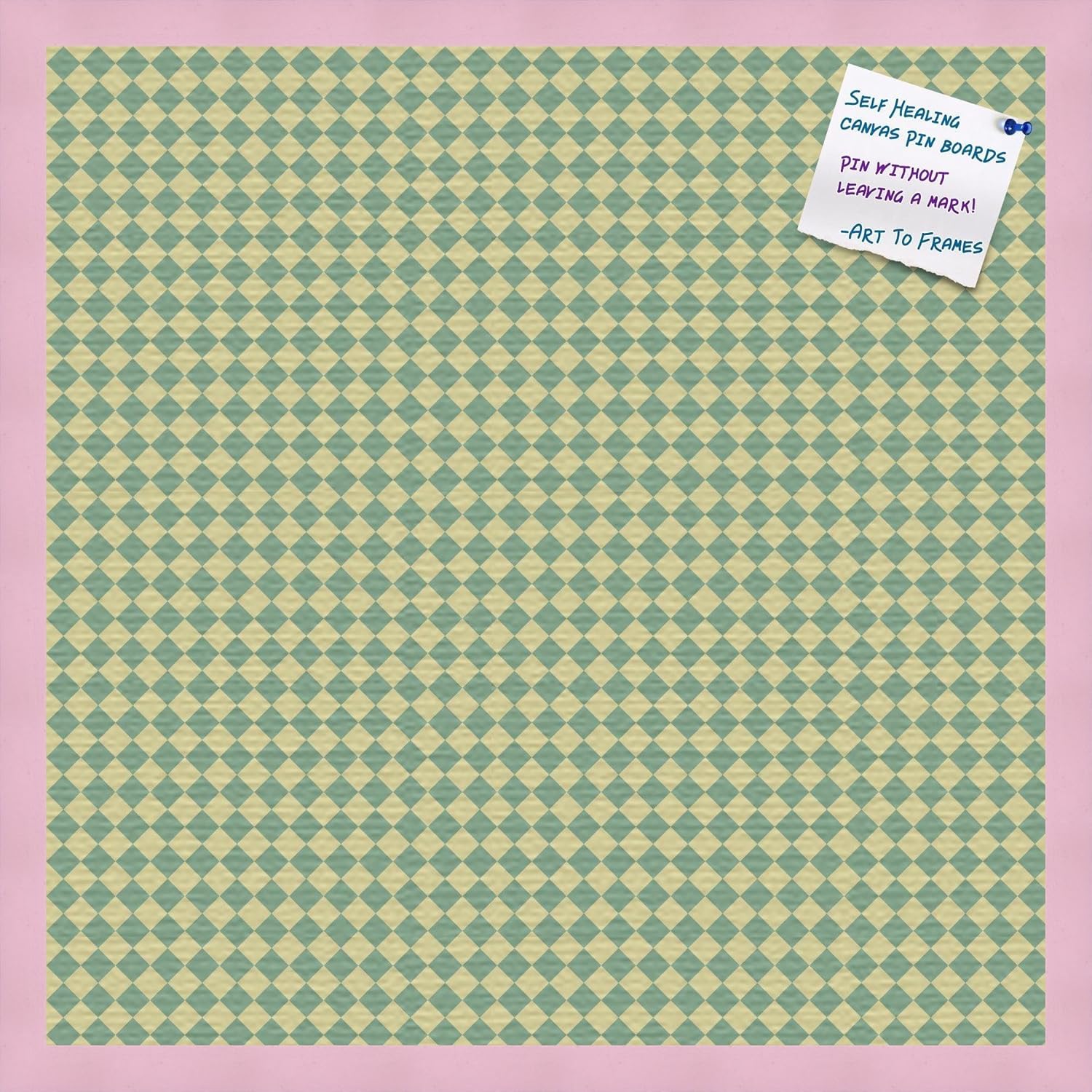 PinPix Decorative pin Cork Bulletin Board Made from self-Healing Canvas, Abstract Pattern Printed at 16x16 Inches and Framed in Red Stain on Beech(WOM56673)