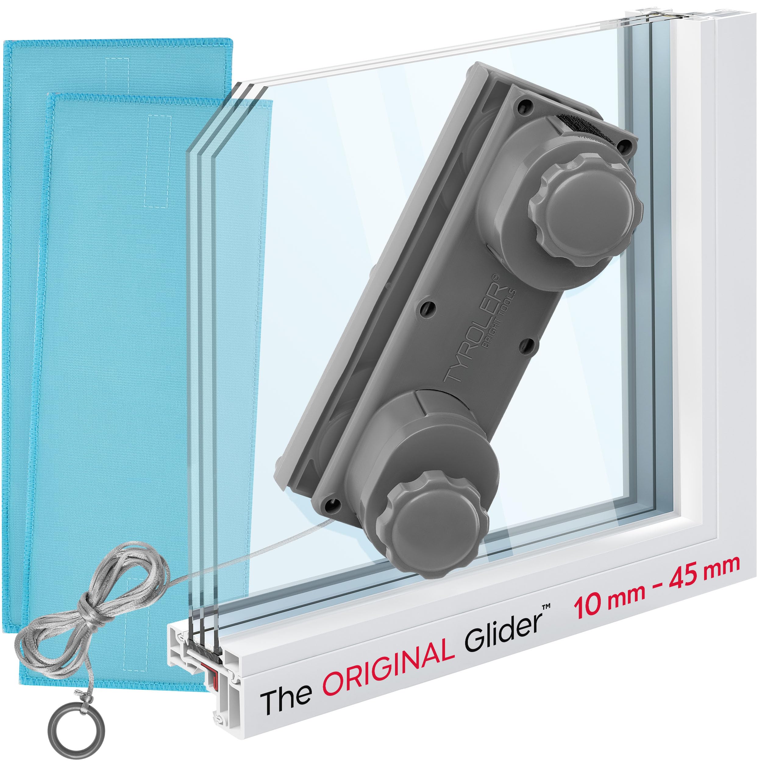 Tyroler limpiacristales magnetico Doble Cristal | Se Adapta a Ventanas de Cristal Simple, Doble y Triple de 2-40 mm | Limpia Ventanas | Limpiador de Cristales magnetico Tyroler limpiacristales magnetico Doble Cristal | Se Adapta a Ventanas de Cristal Simple, Doble y Triple de 2-40 mm | Limpia Ventanas | Limpiador de Cristales magnetico