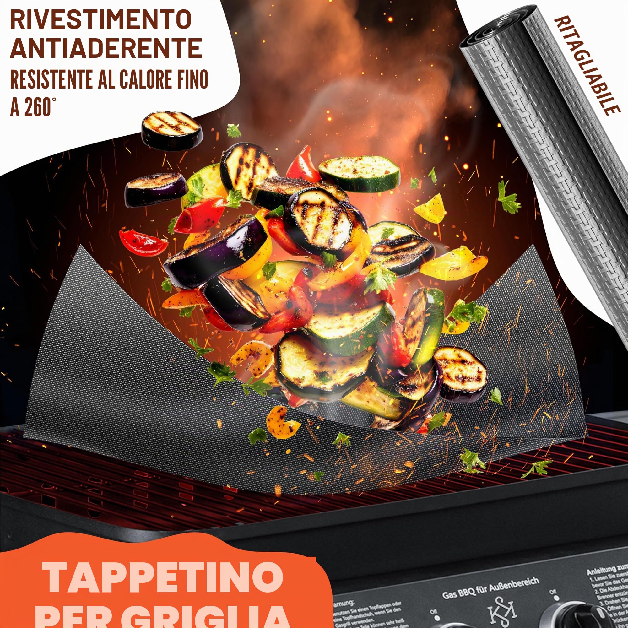 KESSER® Set di posate per barbecue, 37 pezzi, accessori per barbecue in acciaio inox, con pinza, paletta per barbecue, spatola 4 in 1, forchetta per barbecue, spiedino, termometro, cavatappi