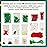 Christmas Crafts for Kids Adults Families, Beaded Ornament Kit to Make Wreath/Candy Cane/Xmas Tree/Snowman, Holiday Decorations Party Supplies, 40 Pieces