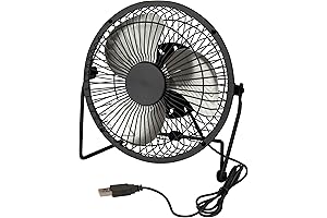 Honey-Can-Do Keep Your Cool 7 Inch USB Powered Fan with Clock