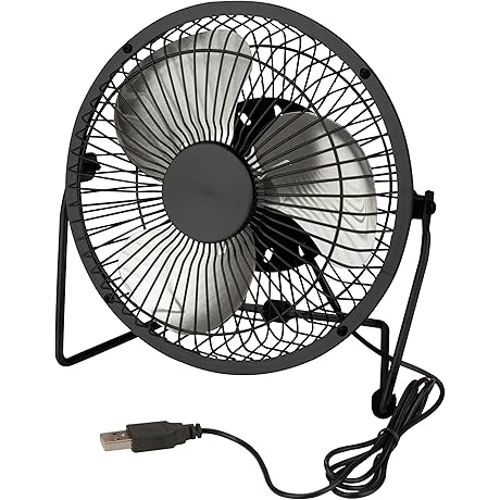 Honey-Can-Do Keep Your Cool 7 Inch USB Powered Fan with Clock