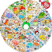 Vista 10 de Arme Paquete de 400 piezas de calcomanías de animales, calcomanías lindas de animales impermeables, calcomanías de mascotas para niños pequeños
