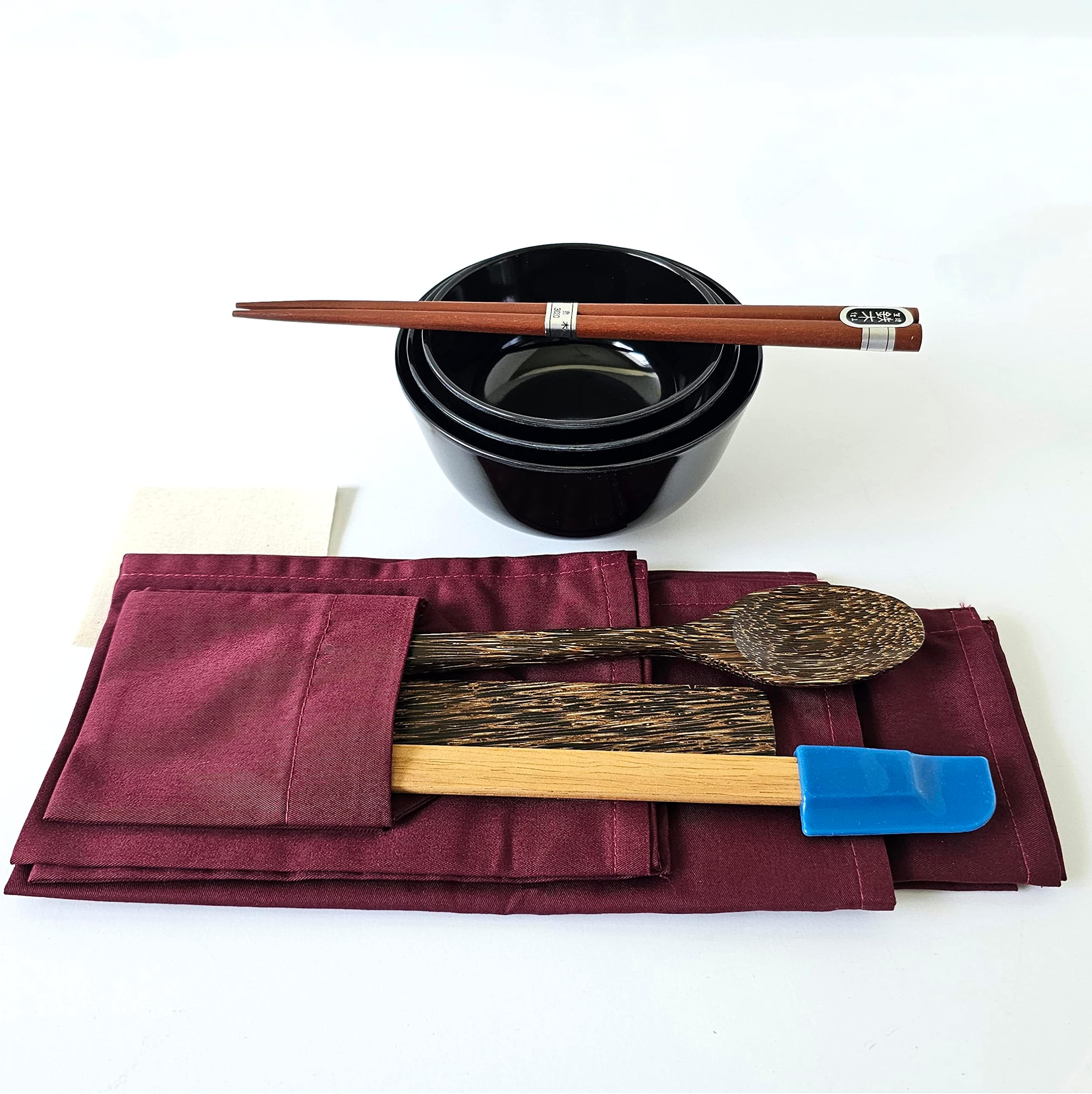 Oryoki Bowl Set (Burgundy)