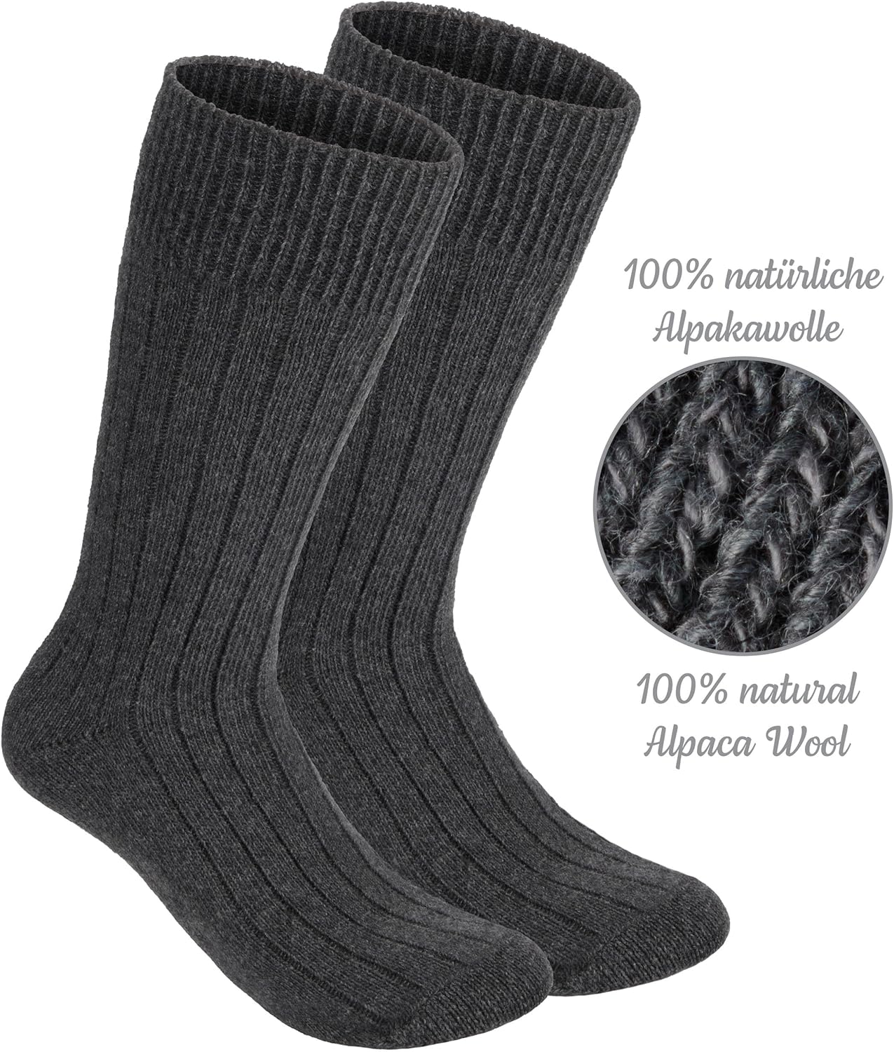BRUBAKER Alpaca Wool Socks - Fine Knit Unisex Socks for Women and Men - 4 Pairs All Year Thin Knit - Image 6