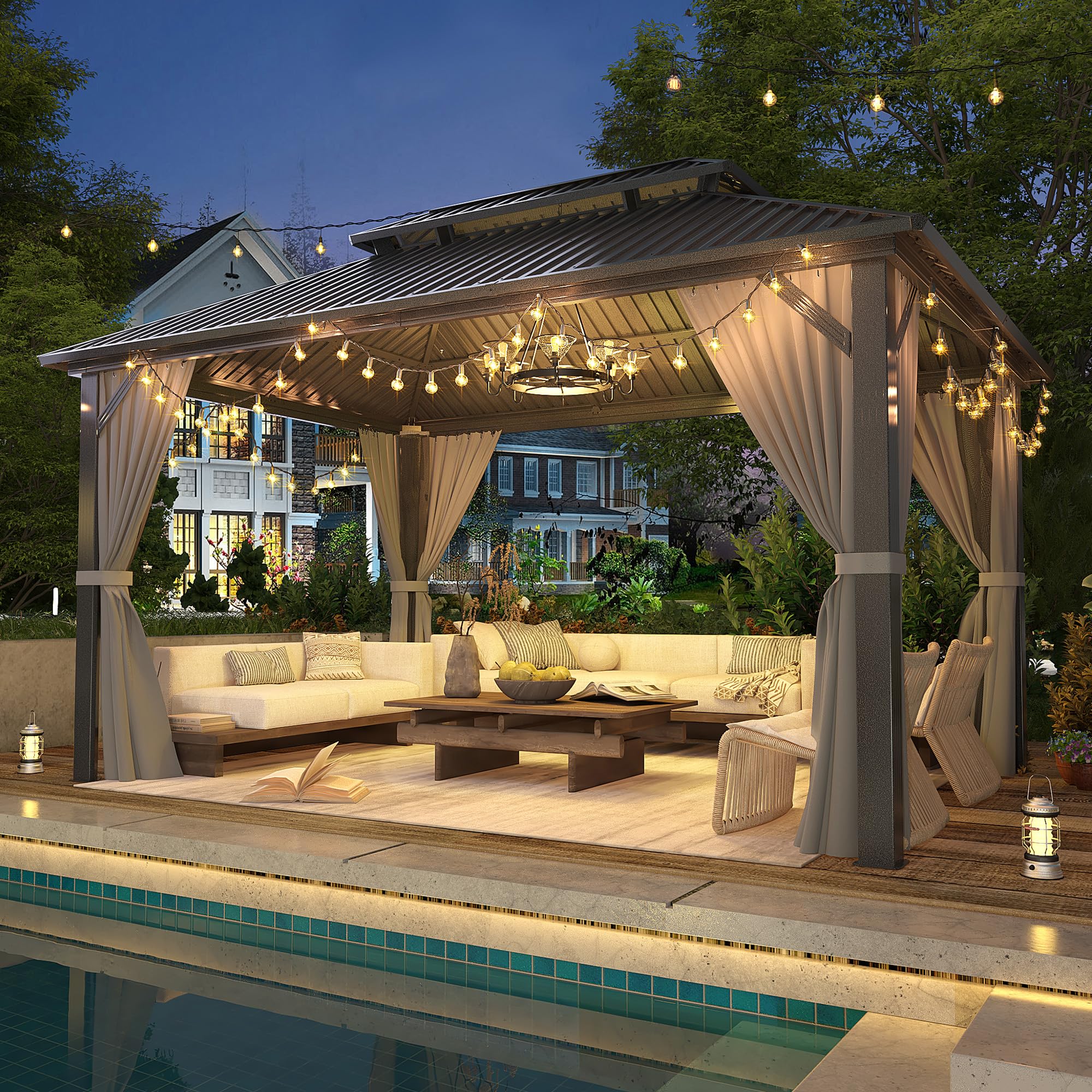 Amazon.com : Polar Aurora 10x12 FT Hardtop Gazebo with Aluminum