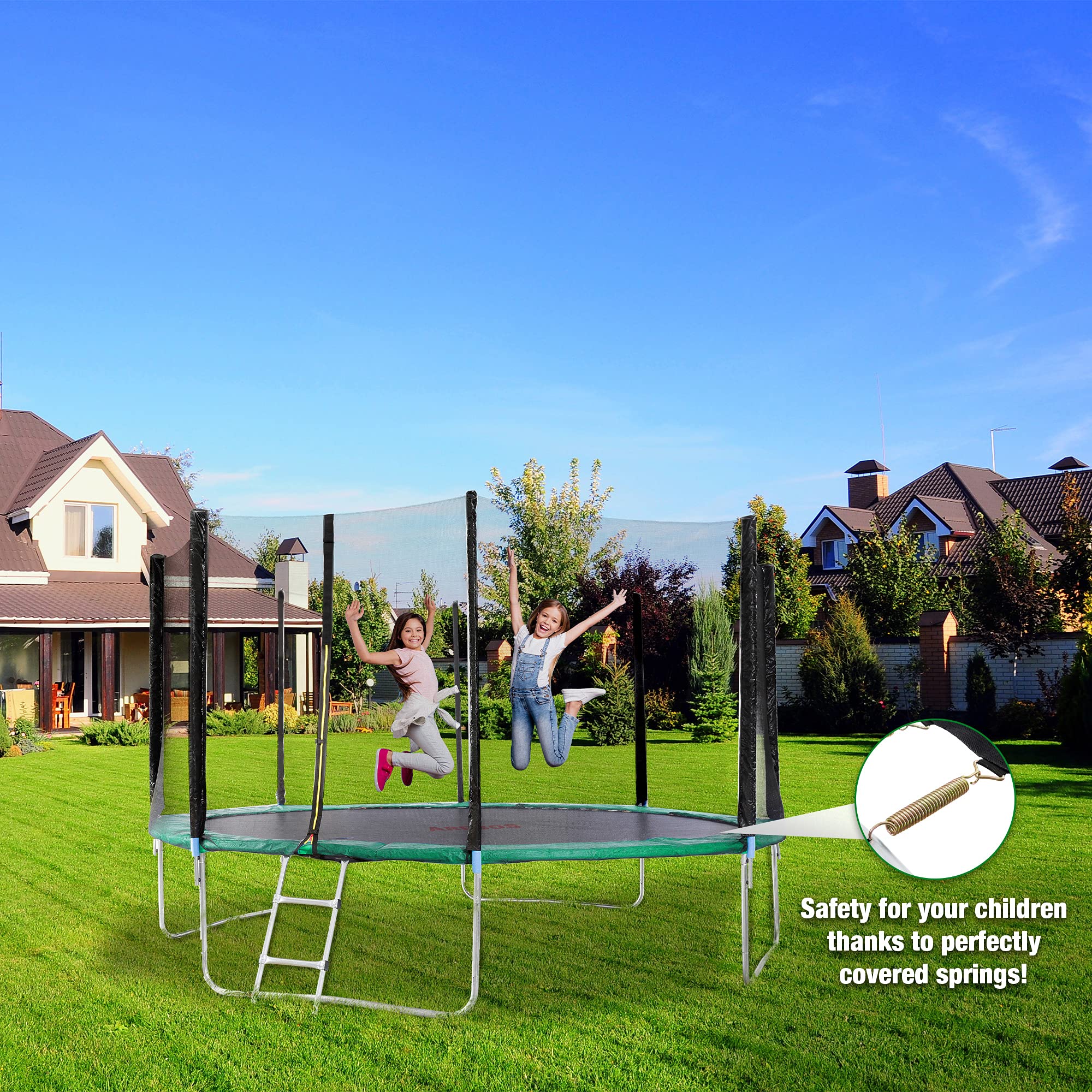Arebos Copertura per trampolino / 183, 244, 305, 366, 396, 427, 457 o 487 cm/verde