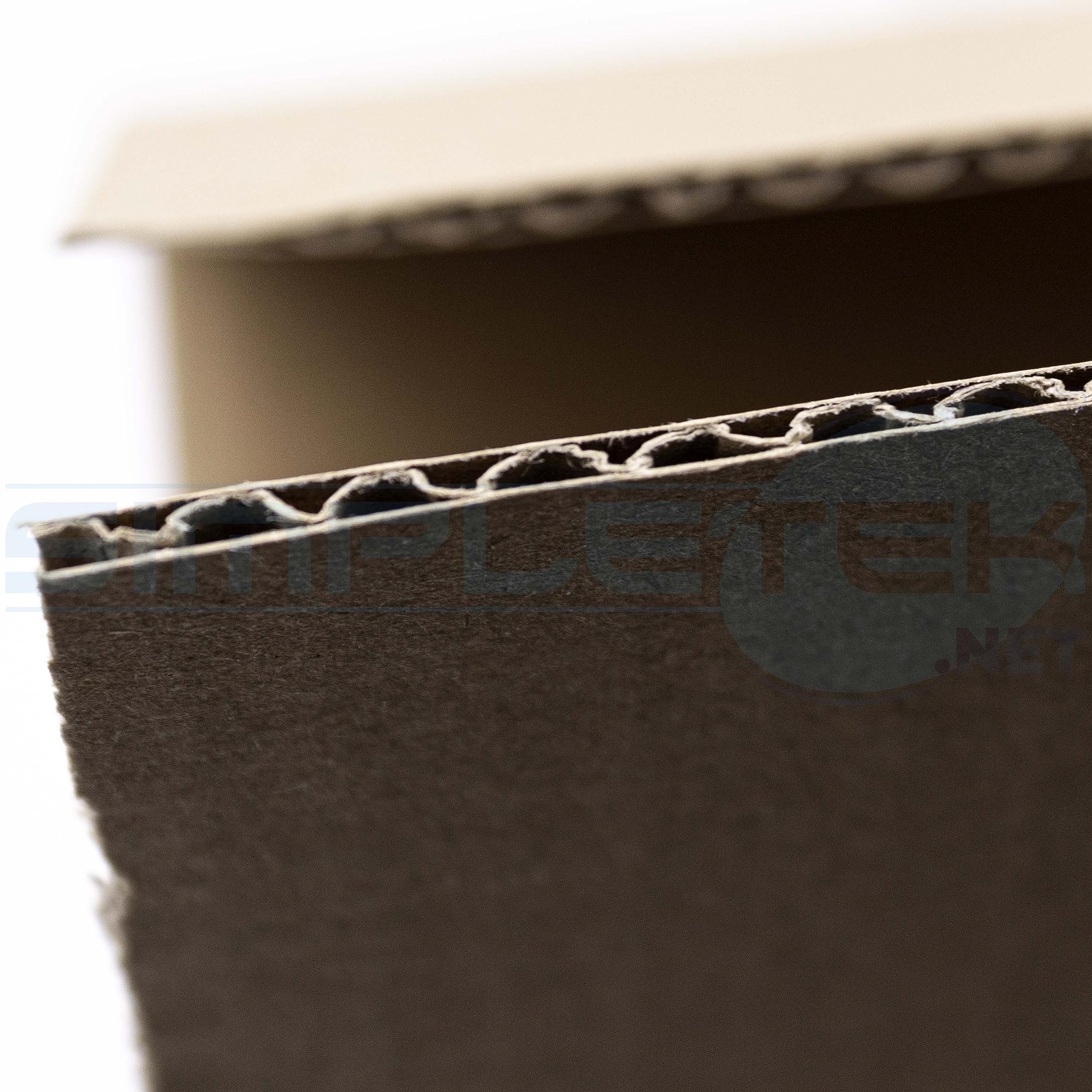 Simpletek - 25 unidades de caja de envío de embalaje marrón reforzada de una sola ola | Medidas 17 x 13 x 7 cm