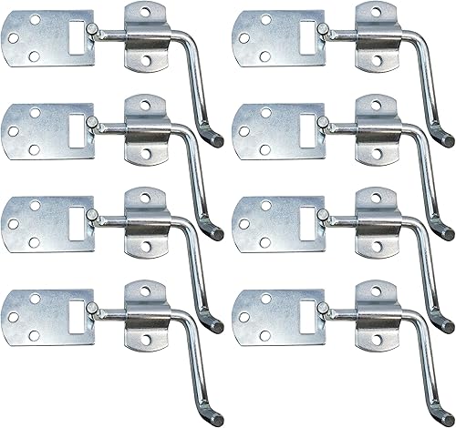 Miniatura 9 de Paquete de 4 puertas laterales de esquina, juego de soportes de pestillos de estaca para remolque utilitario, puertas de cuerpo de estaca,