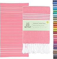 Vista 33 de WETCAT Toalla de playa turca de gran tamaño (38"x71") 100% algodón turco, fabricada en Turquía - sin arena, extragrande, ultrasuave, de secado