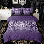 Feelyou Adultes Rose Vintage Damask Floral Bedding Set Oriental Antique Comforter Set 7 pièces Consolateurs Queen Taille gothique Bohemia Boho FlowerBohemian Lit exotique dans un sac