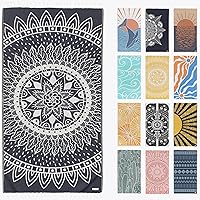 Vista 18 de FESHKA Toalla de Playa Turca Sin Arena (37 x 67 pulgadas) Toalla de Baño de Secado Rápido, Manta de Playa de Gran Tamaño, Ligera para Viajes - Hecha