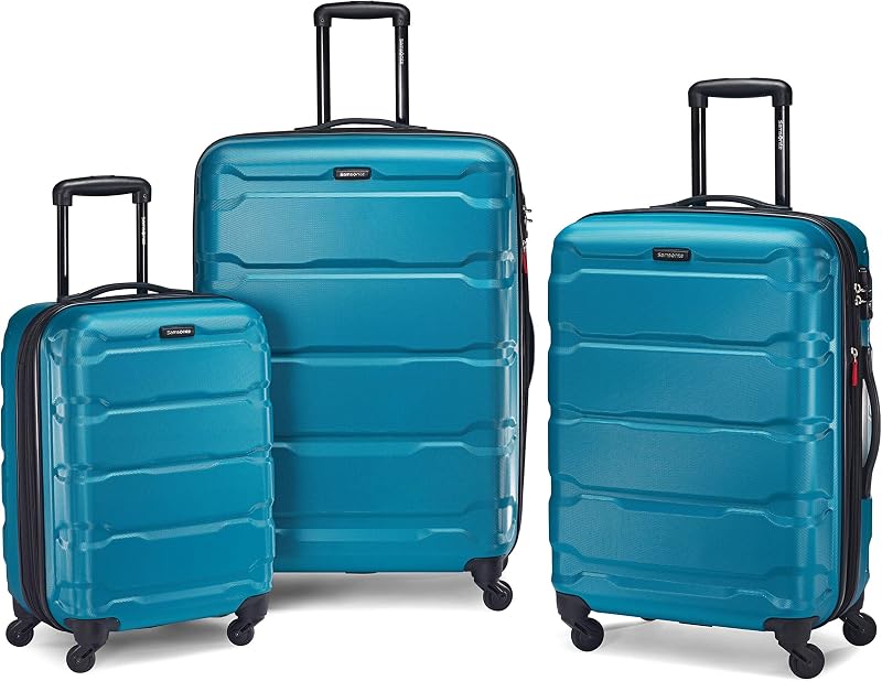 Equipaje expandible Omni PC Hardside con ruedas giratorias, azul caribe, juego de 3 piezas (20/24/28)