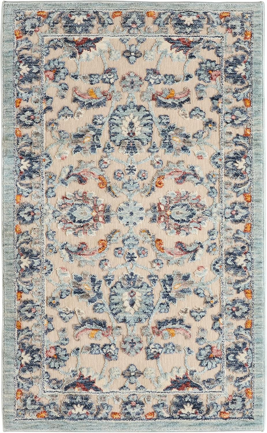 Laura Ashley Turkish Mystic Chenille Accent Rug - Genevive | Modern Home Décor | Measures 26.5"X45" | Blue