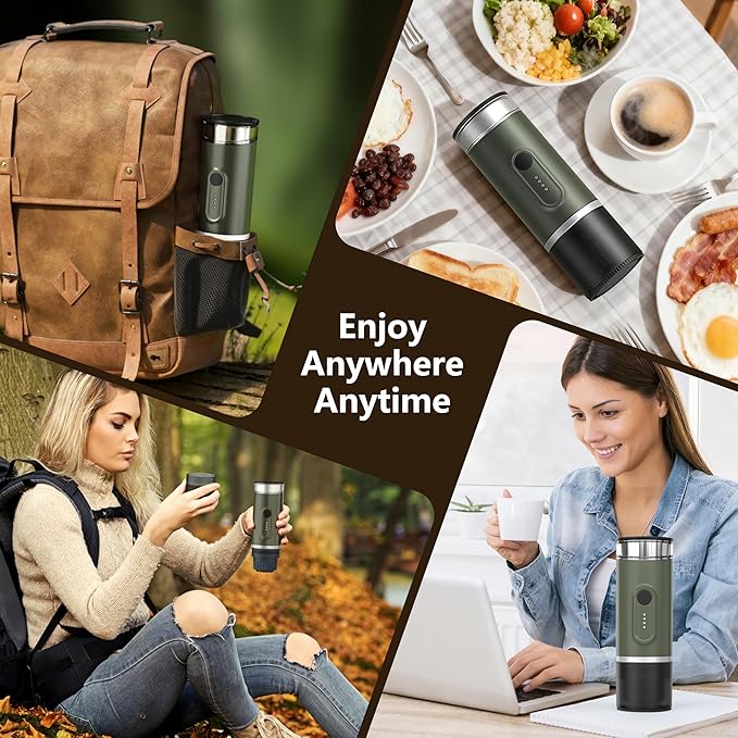 Cafetera Portátil de Espresso con USB-C, Compatible con Molido y Cápsulas miniatura 6