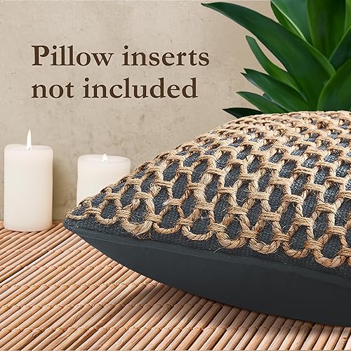 Miniatura 2 de Boho Living Jada - 2 fundas de almohada decorativas, relleno de almohada no incluido, diseño tejido de primera calidad, decoración de sala de estar,
