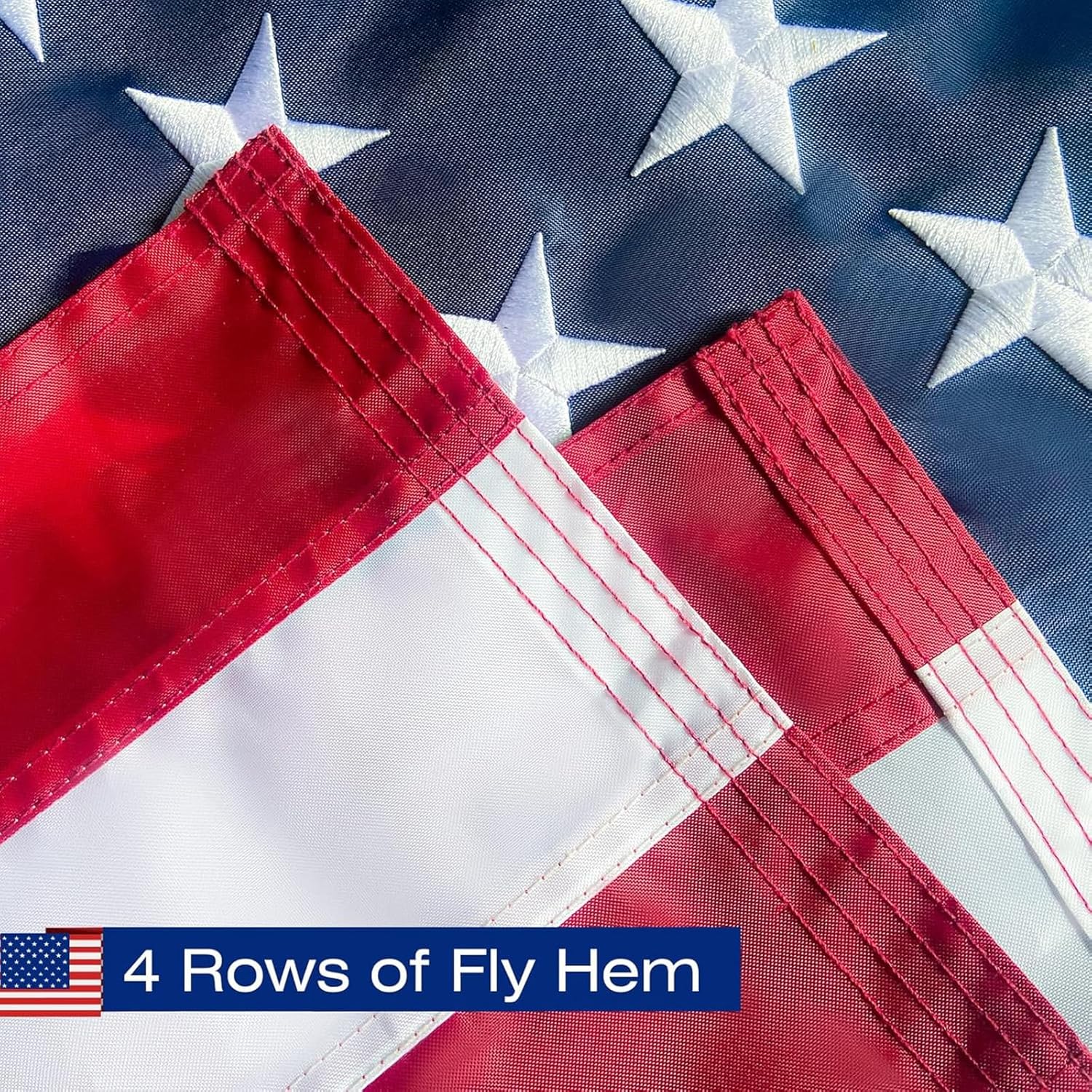 Pole Sleeve Flag 3x5,Us Flag Pole Sleeve,New Polyester Material,Heavy Duty Durable TearProof,Embroidered Stars,Sewn Stripes,UV Protection,Water Resistant,Sleeved American Flag (Pole NOT Included)