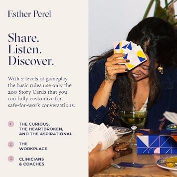 ESTHER PEREL Where Should We Begin? A Game of Stories - Conversation Cards for Friends & Partners - Interactive Couples Game with 200 Prompt Cards - 2-6 Player - Card Games for Couples & Date Night