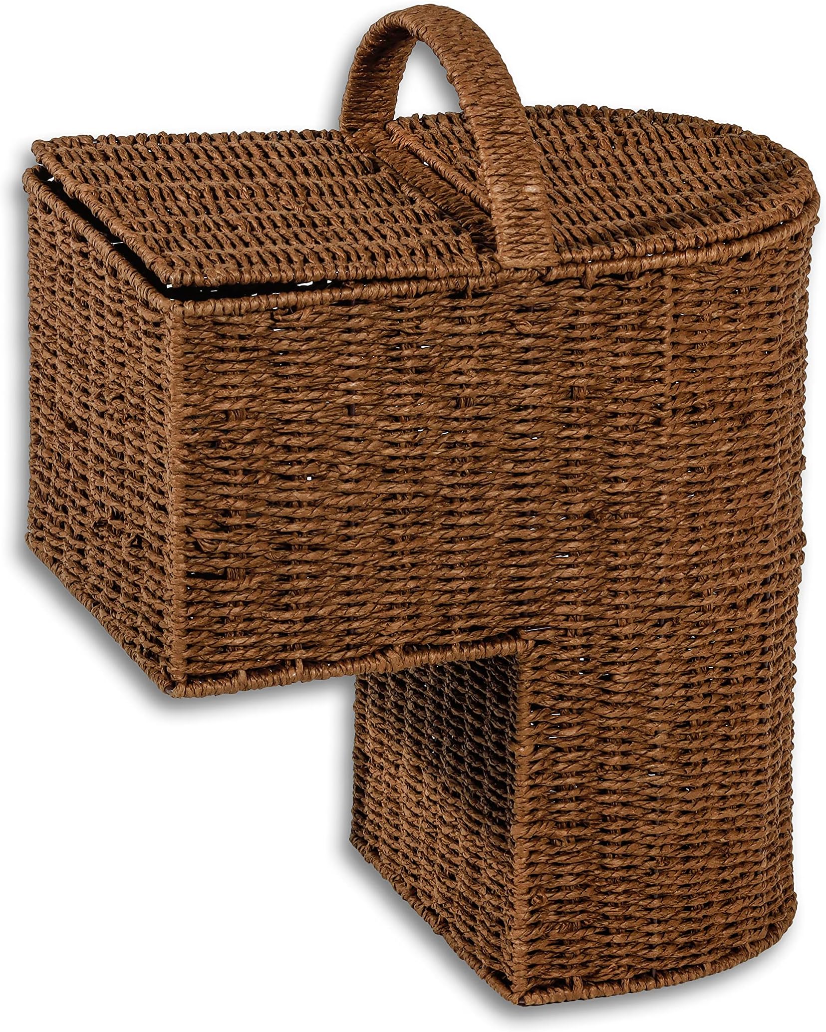 Trademark Innovations 15.25" Storage Stair Basket With Handle