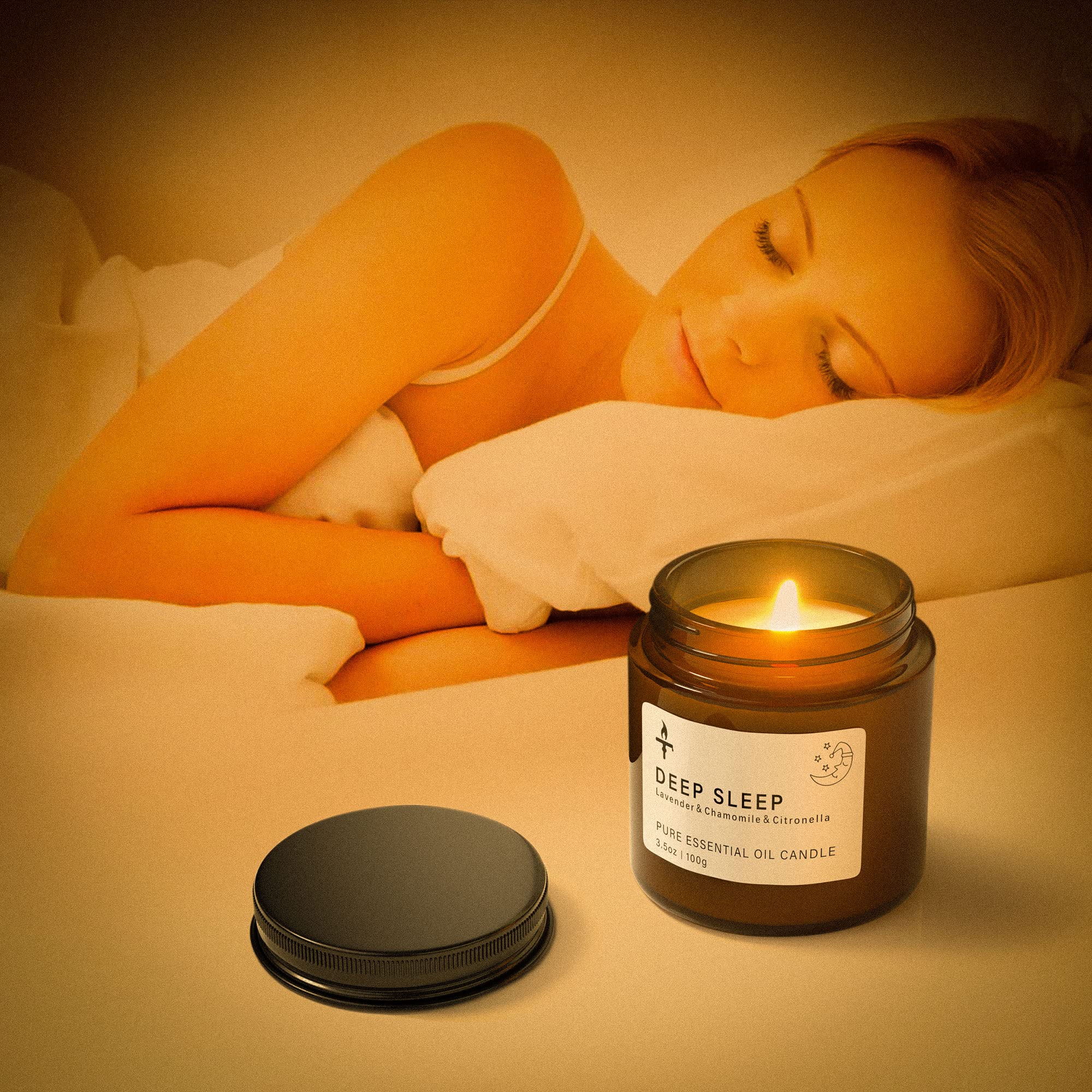 Sleep Candles Gifts for Women & Men, TRINIDa Aromatherapy Scented