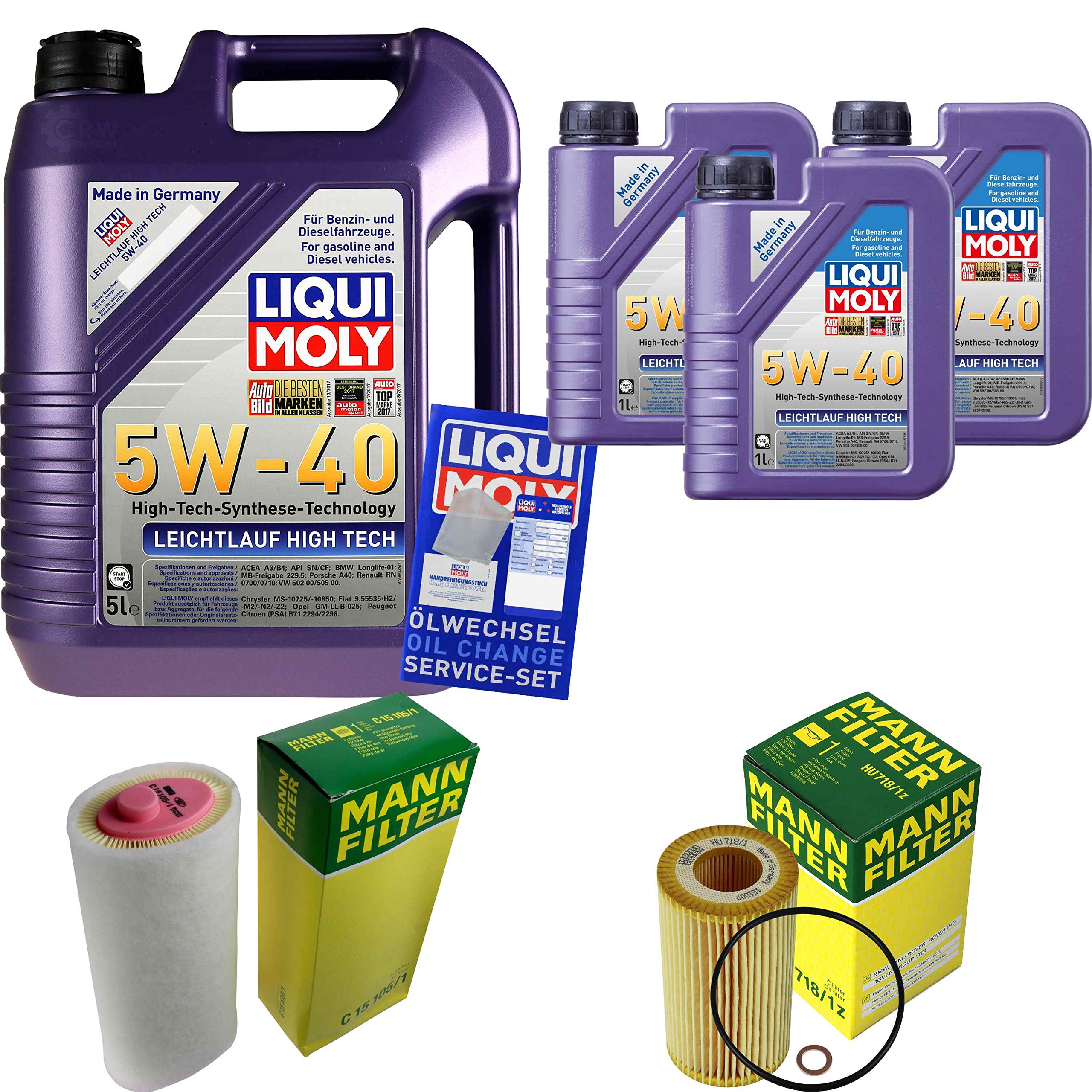 Kit d'inspection 8 l LM LL High Tech 5W-40 + filtre à air MANN