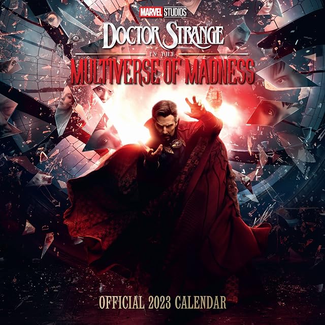 Doctor Strange Calendar 2023 Square Wall Calendar Month to View with Free Organisational Stickers