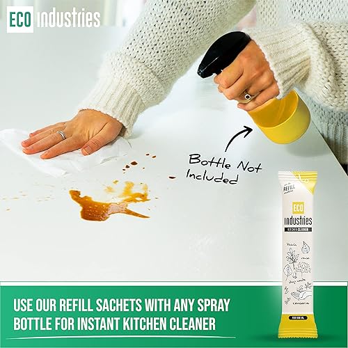 Miniatura 5 de 10 sobres de repuesto para limpiador de cocina, desengrasante en aerosol de cocina para limpieza del hogar, limpiador de cocina multiusos sin