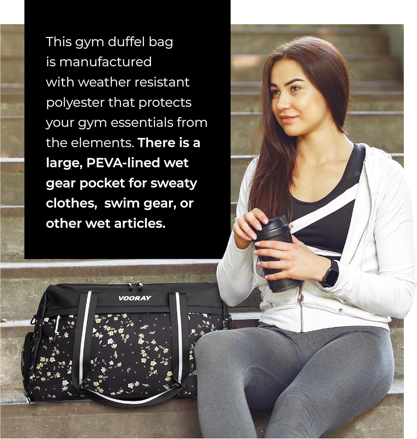 Vooray 25L Trainer Duffel Bag – Lightweight Travel Bag with Shoe Pocket, Ideal for Women and Men, Sports, Gym, Overnight Trips, Football, Traveling, Hospital, and Workouts - Image 6