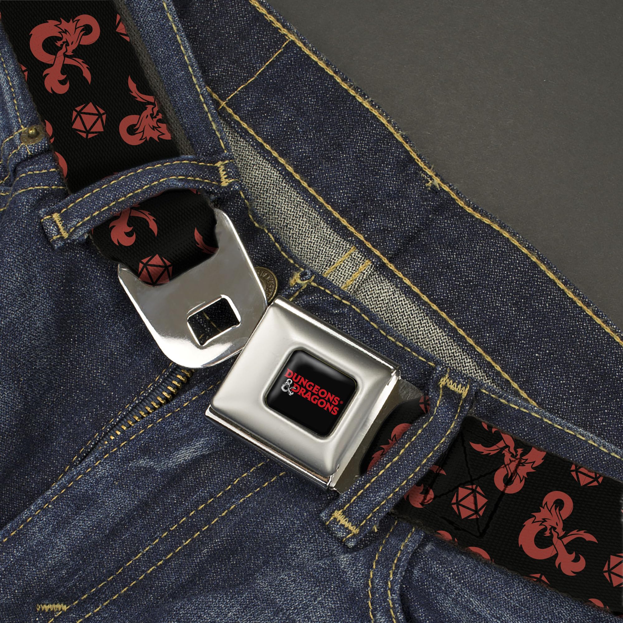 Dungeons & Dragons Belt, Seatbelt Buckle, Dungeons Dragons Ampersand Icon Dice