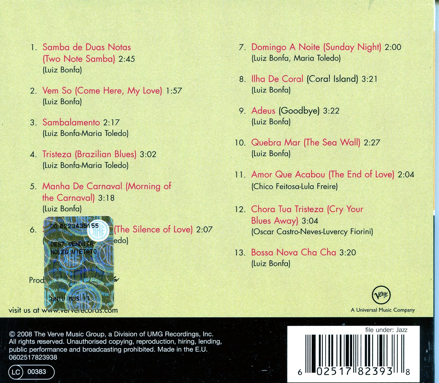 PLAYS AND SINGS BOSSA NOVA