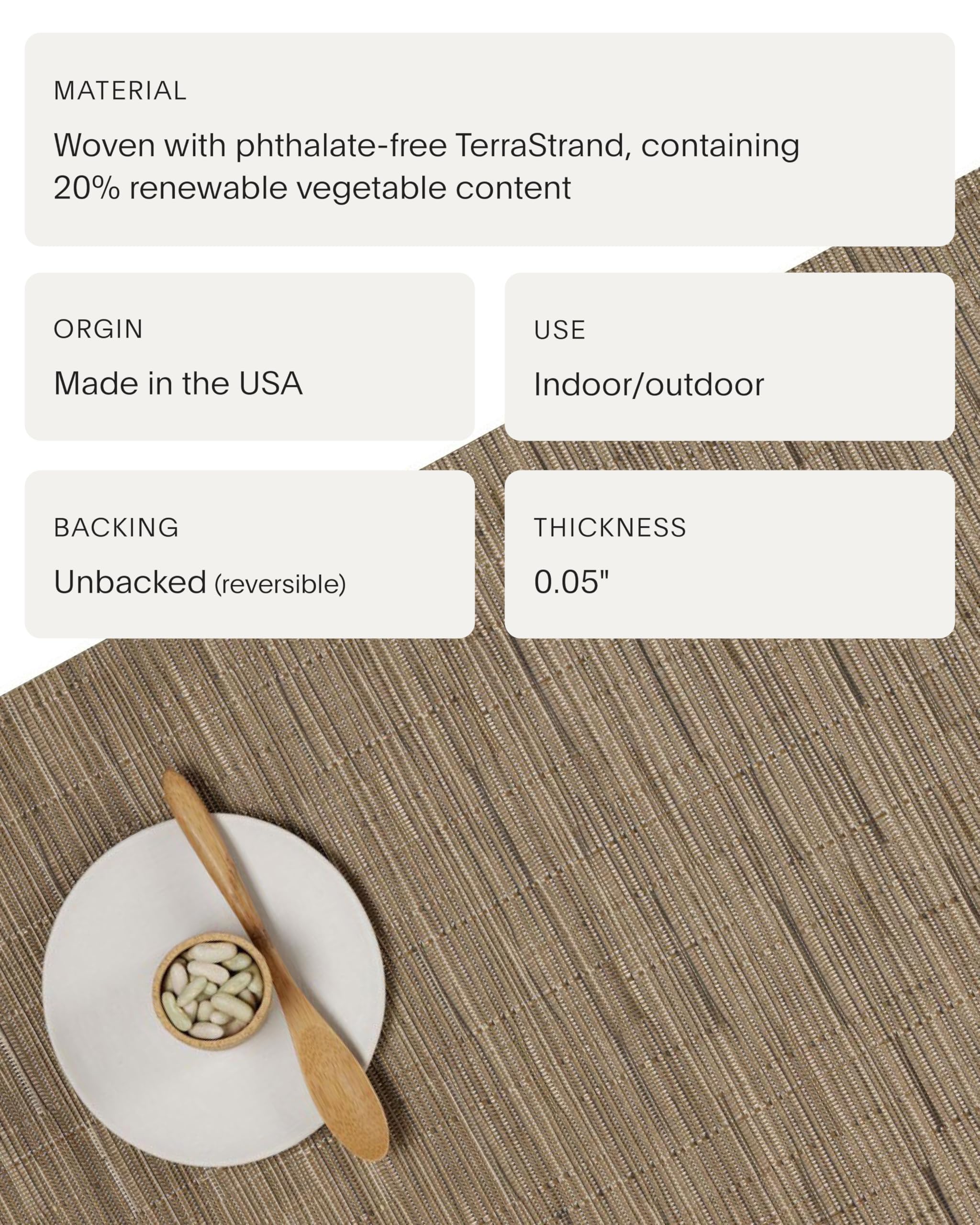 Amazon.com: Chilewich Bamboo Placemats Set of 4 - Woven Rectangle