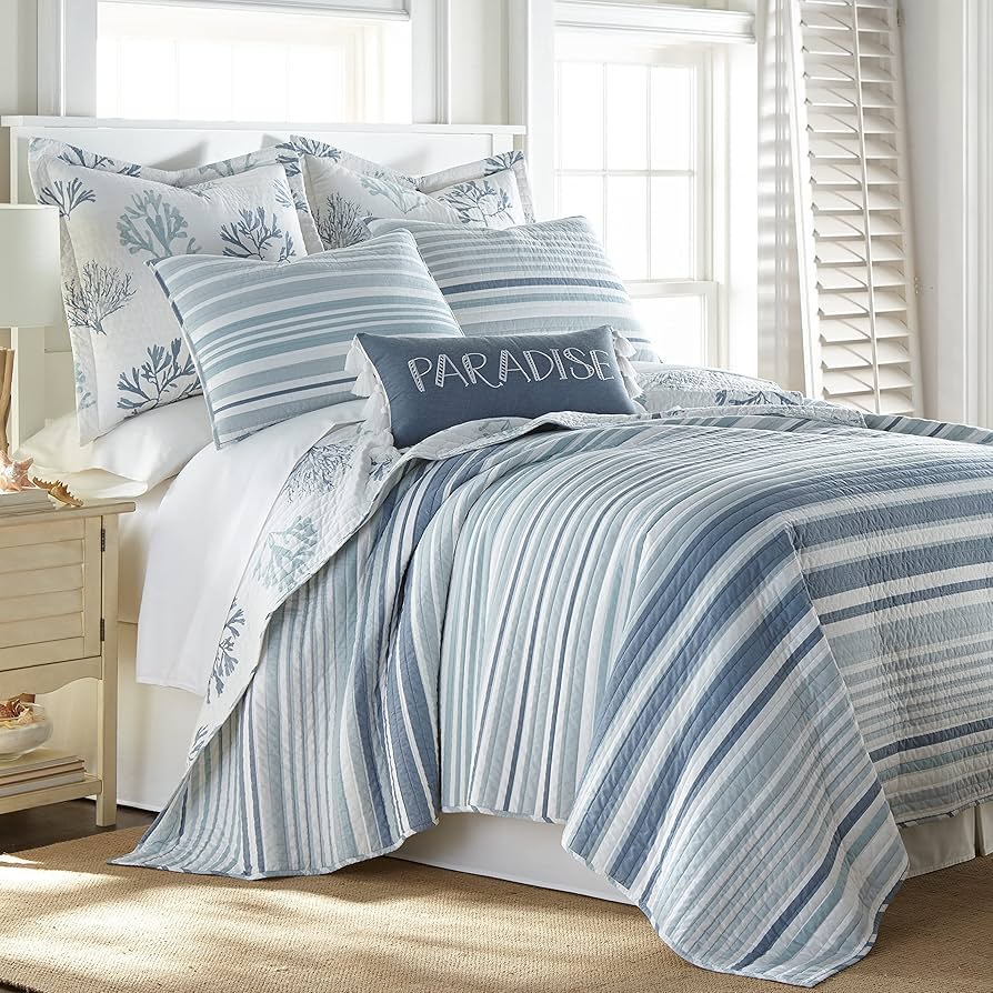 Amazon.com: Levtex Home - Truro Quilt Set - King/Cal King