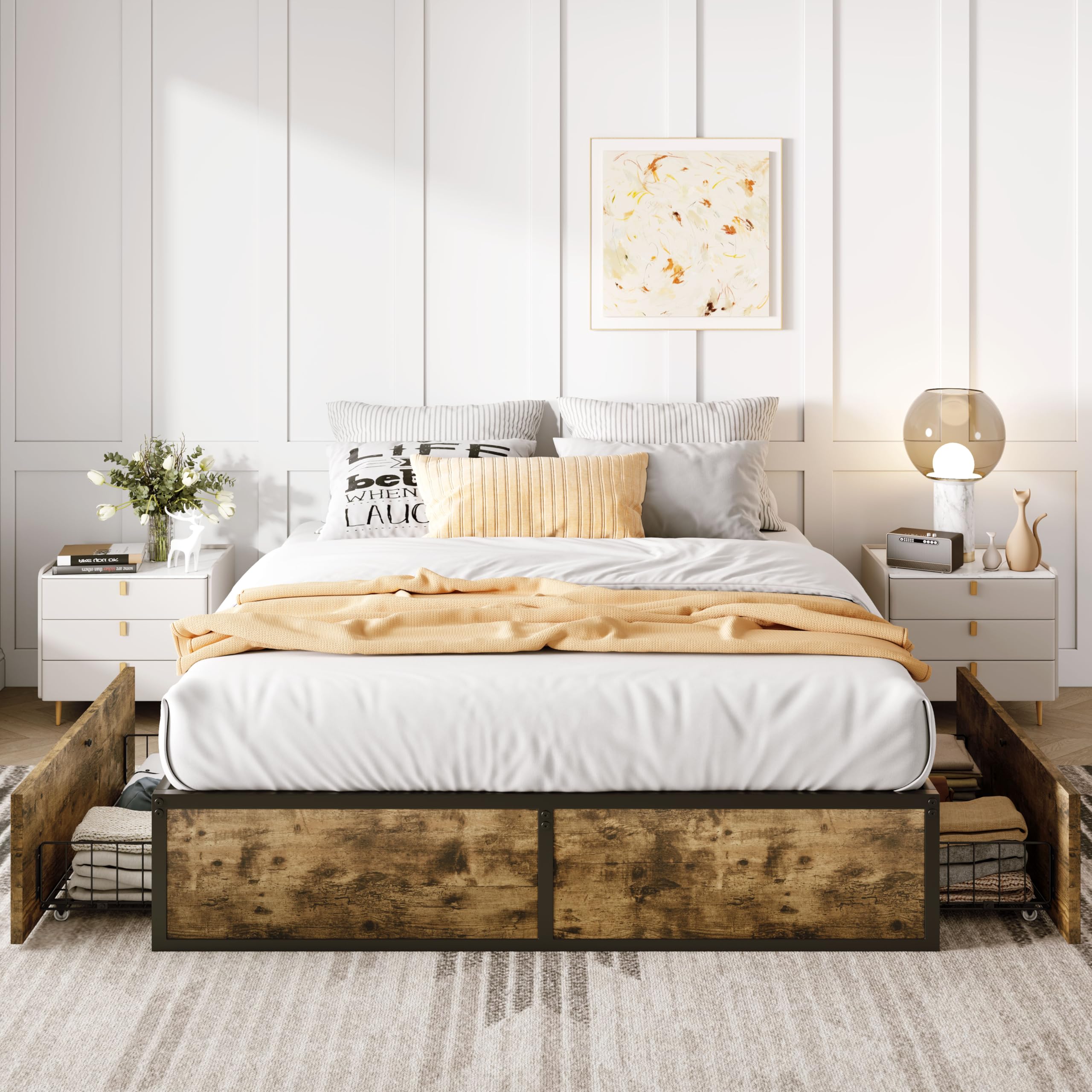 SHA CERLIN Full Platform Bed Frame