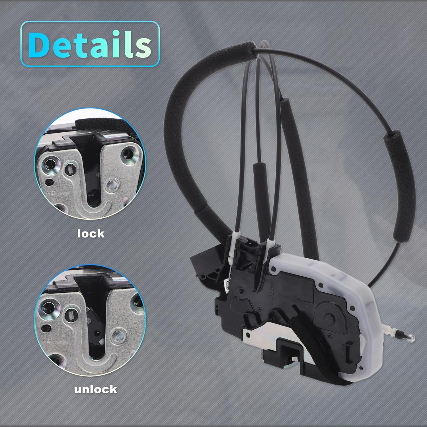 X AUTOHAUX Replacement Front Right Passenger Side Power Door Lock Actuator Motor with Cable for Nissan Sentra 2007-2012 Replace No.805003BA0A Black