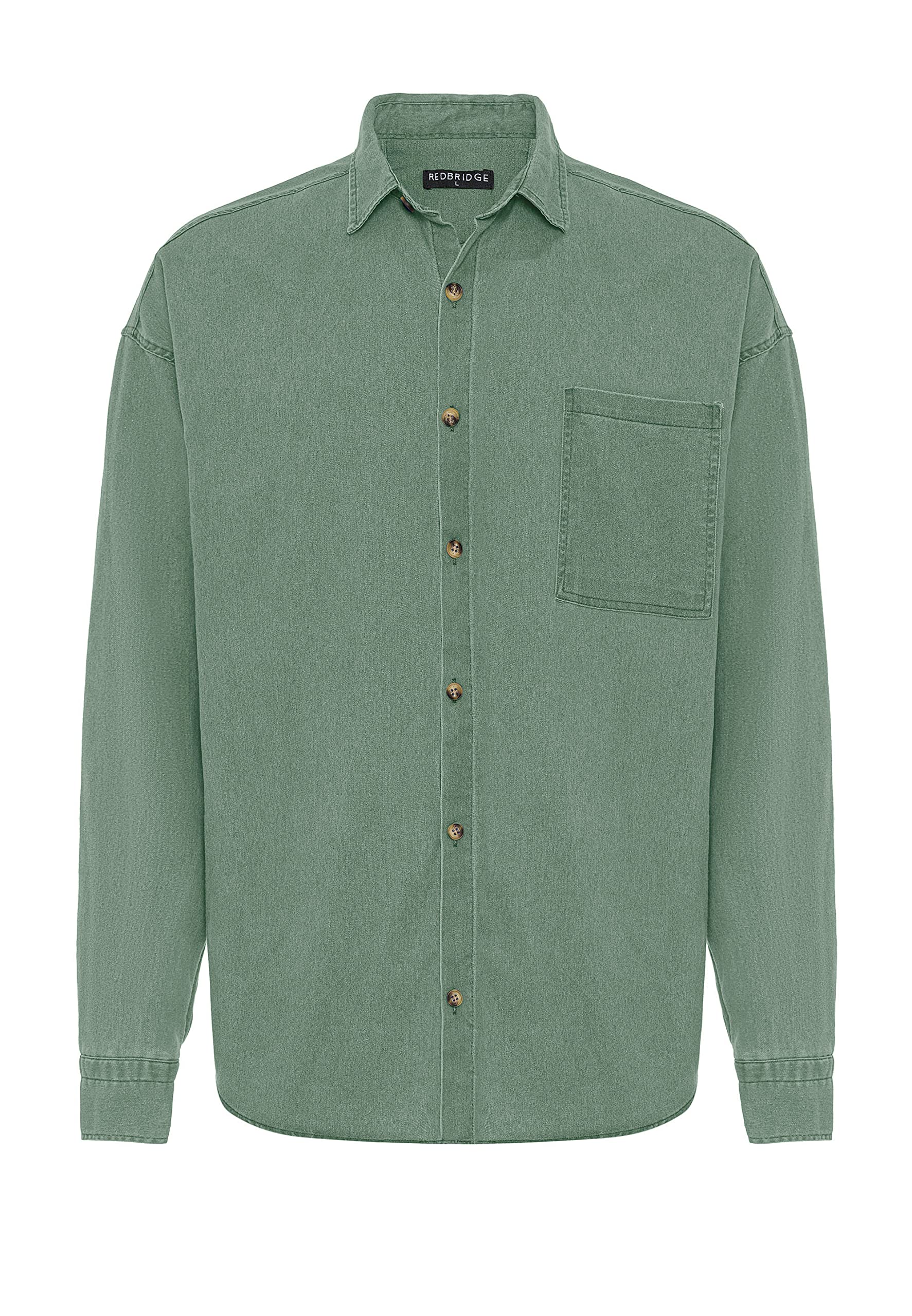 Redbridge Camicia jeans premium denim a maniche lunghe oversize